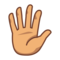 Raised Hand With Fingers Splayed - Medium emoji on Emojidex